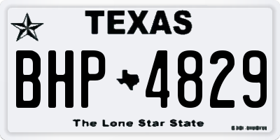 TX license plate BHP4829