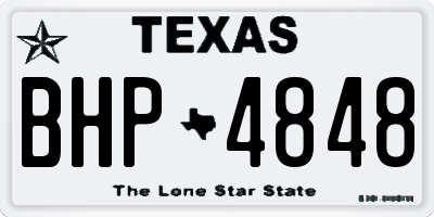 TX license plate BHP4848