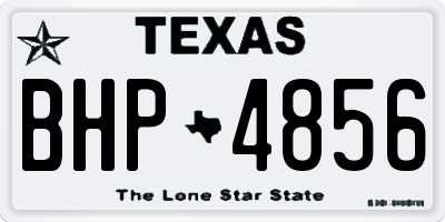 TX license plate BHP4856