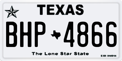 TX license plate BHP4866
