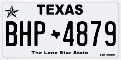 TX license plate BHP4879