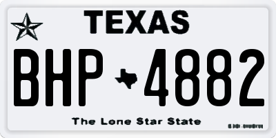 TX license plate BHP4882