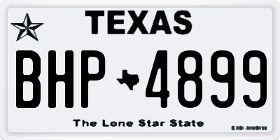 TX license plate BHP4899