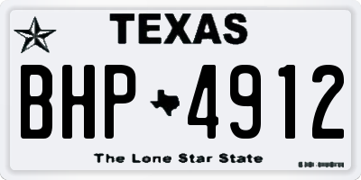 TX license plate BHP4912