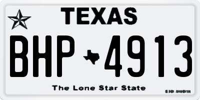 TX license plate BHP4913