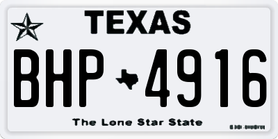 TX license plate BHP4916