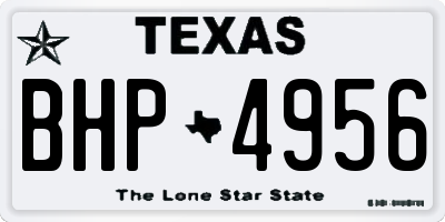 TX license plate BHP4956