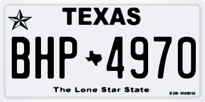 TX license plate BHP4970