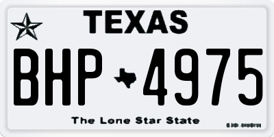TX license plate BHP4975