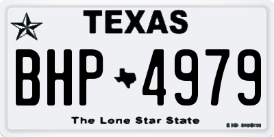 TX license plate BHP4979