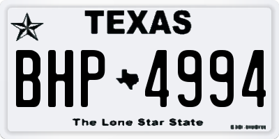 TX license plate BHP4994