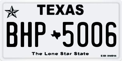 TX license plate BHP5006