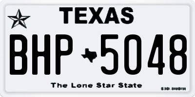 TX license plate BHP5048