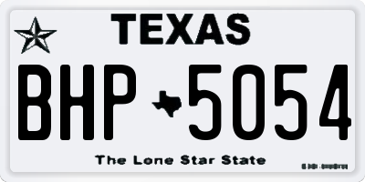TX license plate BHP5054