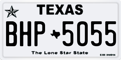 TX license plate BHP5055