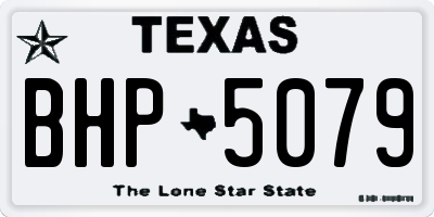 TX license plate BHP5079