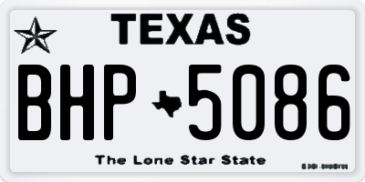 TX license plate BHP5086