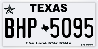 TX license plate BHP5095