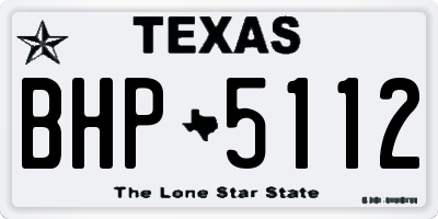 TX license plate BHP5112