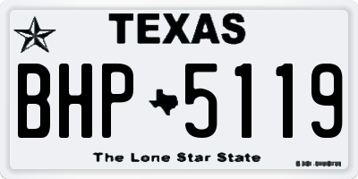 TX license plate BHP5119