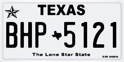 TX license plate BHP5121