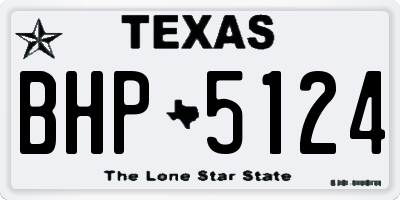 TX license plate BHP5124