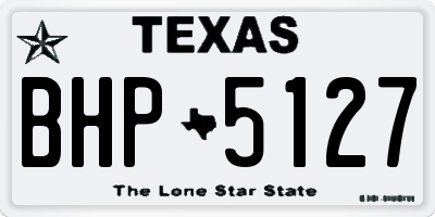 TX license plate BHP5127