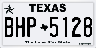TX license plate BHP5128