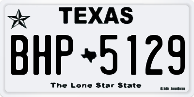 TX license plate BHP5129