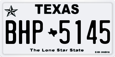 TX license plate BHP5145
