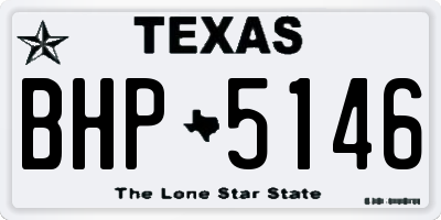 TX license plate BHP5146