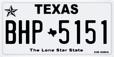 TX license plate BHP5151