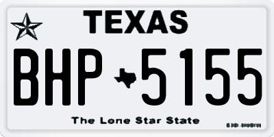 TX license plate BHP5155