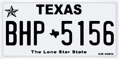 TX license plate BHP5156