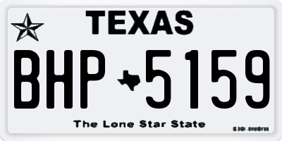 TX license plate BHP5159