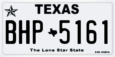 TX license plate BHP5161