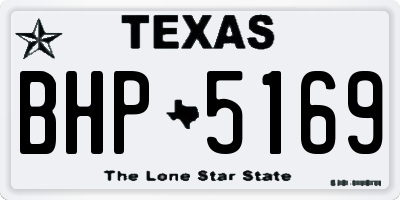 TX license plate BHP5169