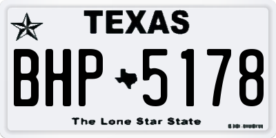 TX license plate BHP5178