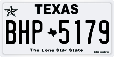 TX license plate BHP5179