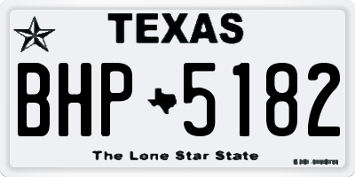TX license plate BHP5182