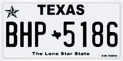 TX license plate BHP5186