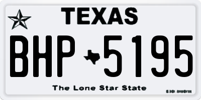 TX license plate BHP5195