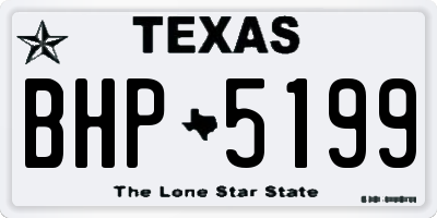 TX license plate BHP5199