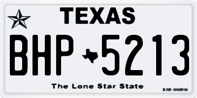 TX license plate BHP5213