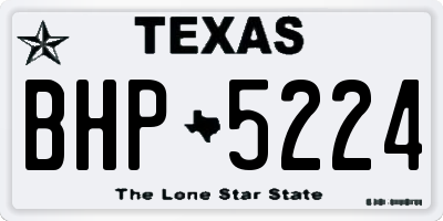 TX license plate BHP5224