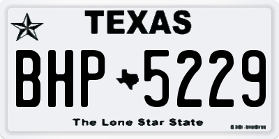 TX license plate BHP5229
