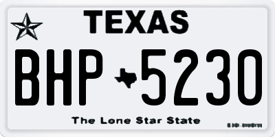 TX license plate BHP5230