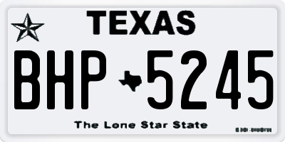 TX license plate BHP5245