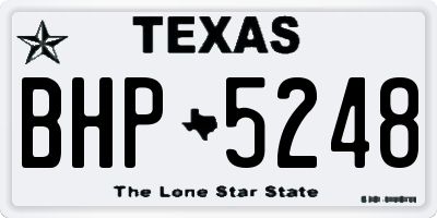 TX license plate BHP5248