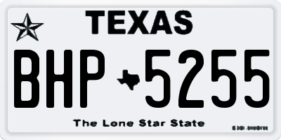 TX license plate BHP5255